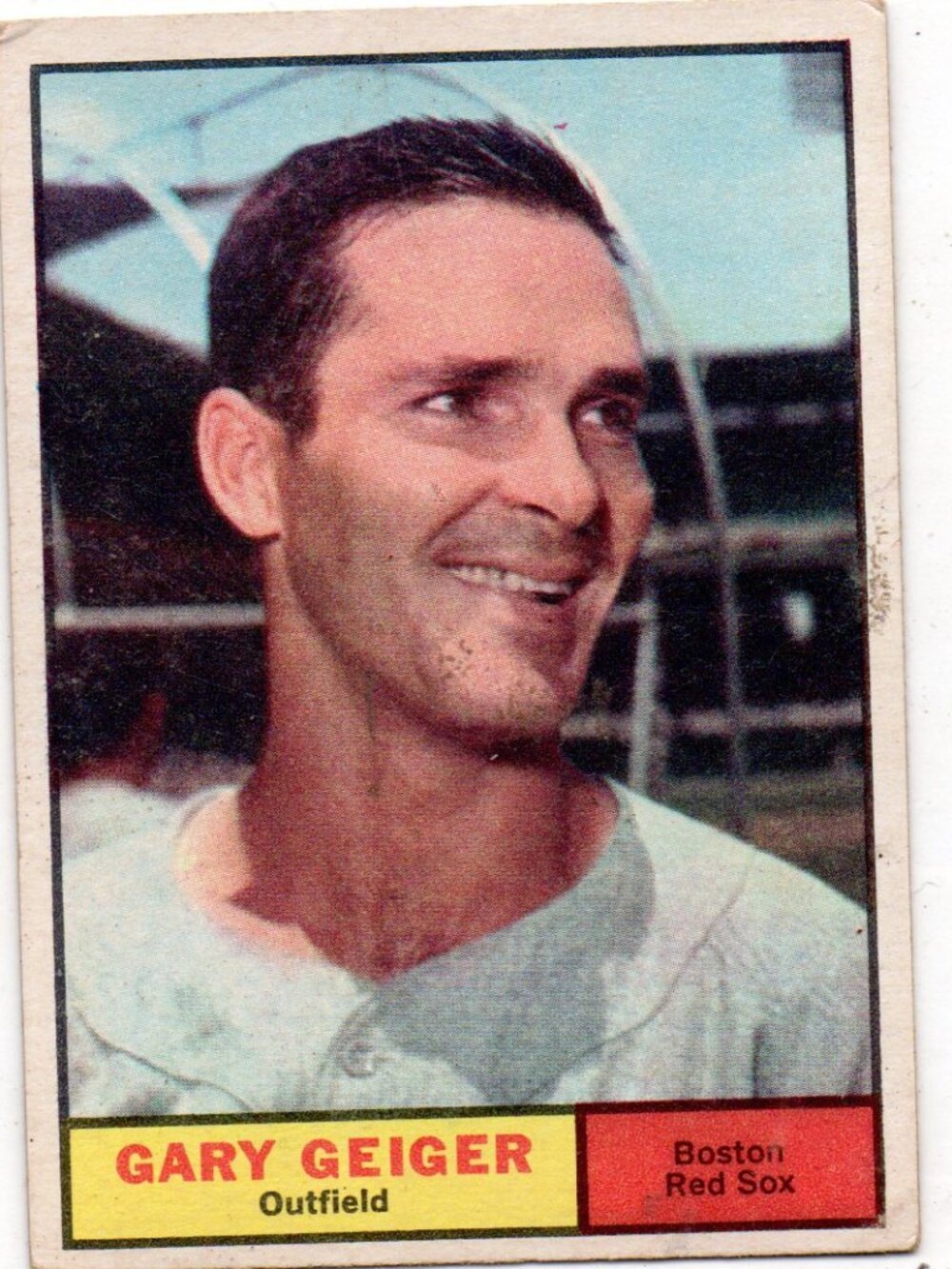 Vintage 1961 Topps Baseball Card #33 Gary Geiger